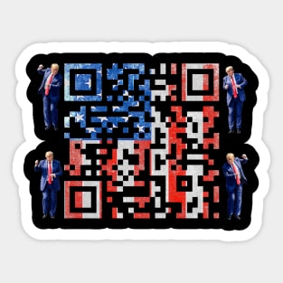 Funny Qr He's Back President Trump Code Sticker